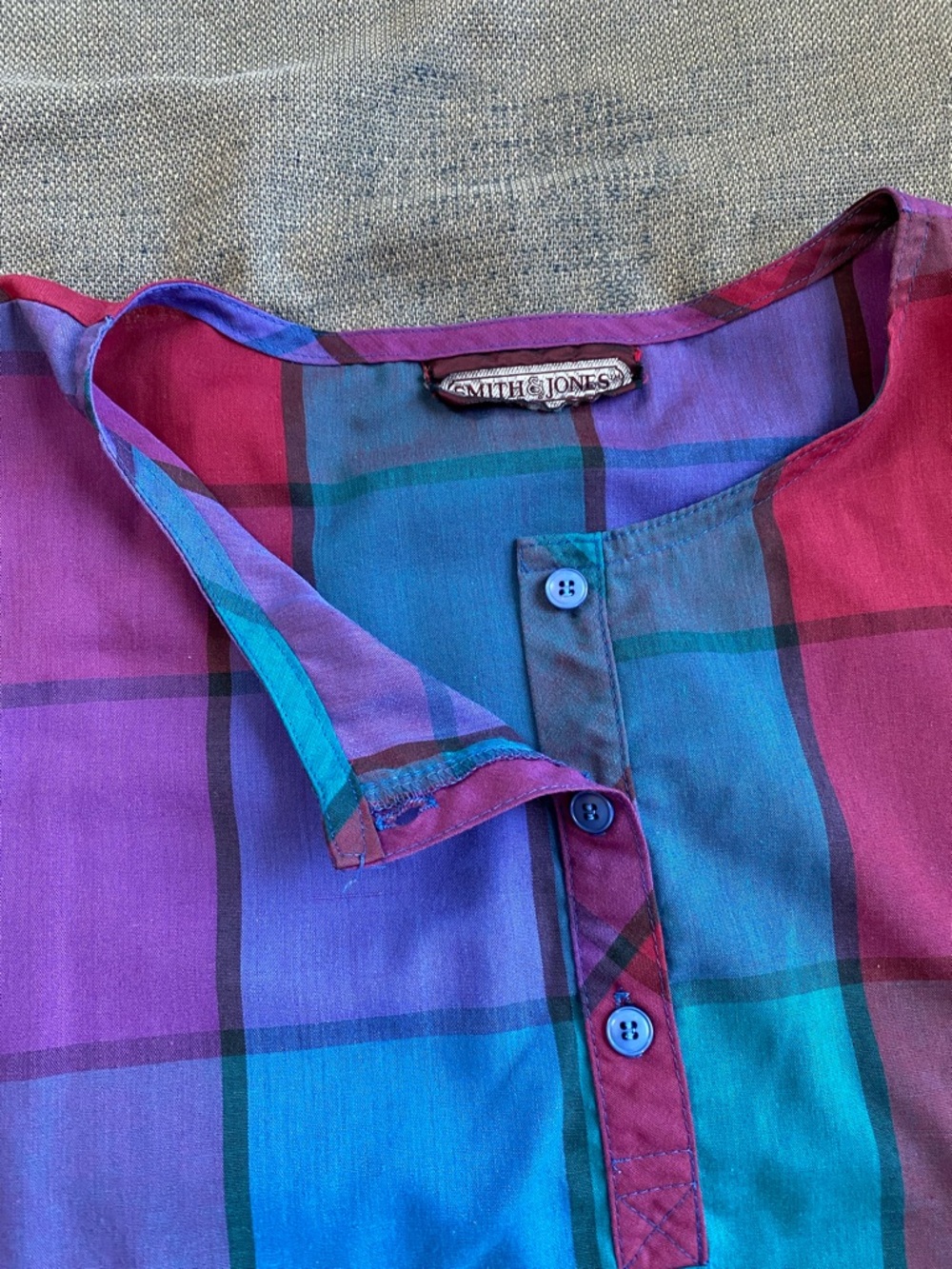 Vintage Plaid Tunic Top - Picture 3 of 7
